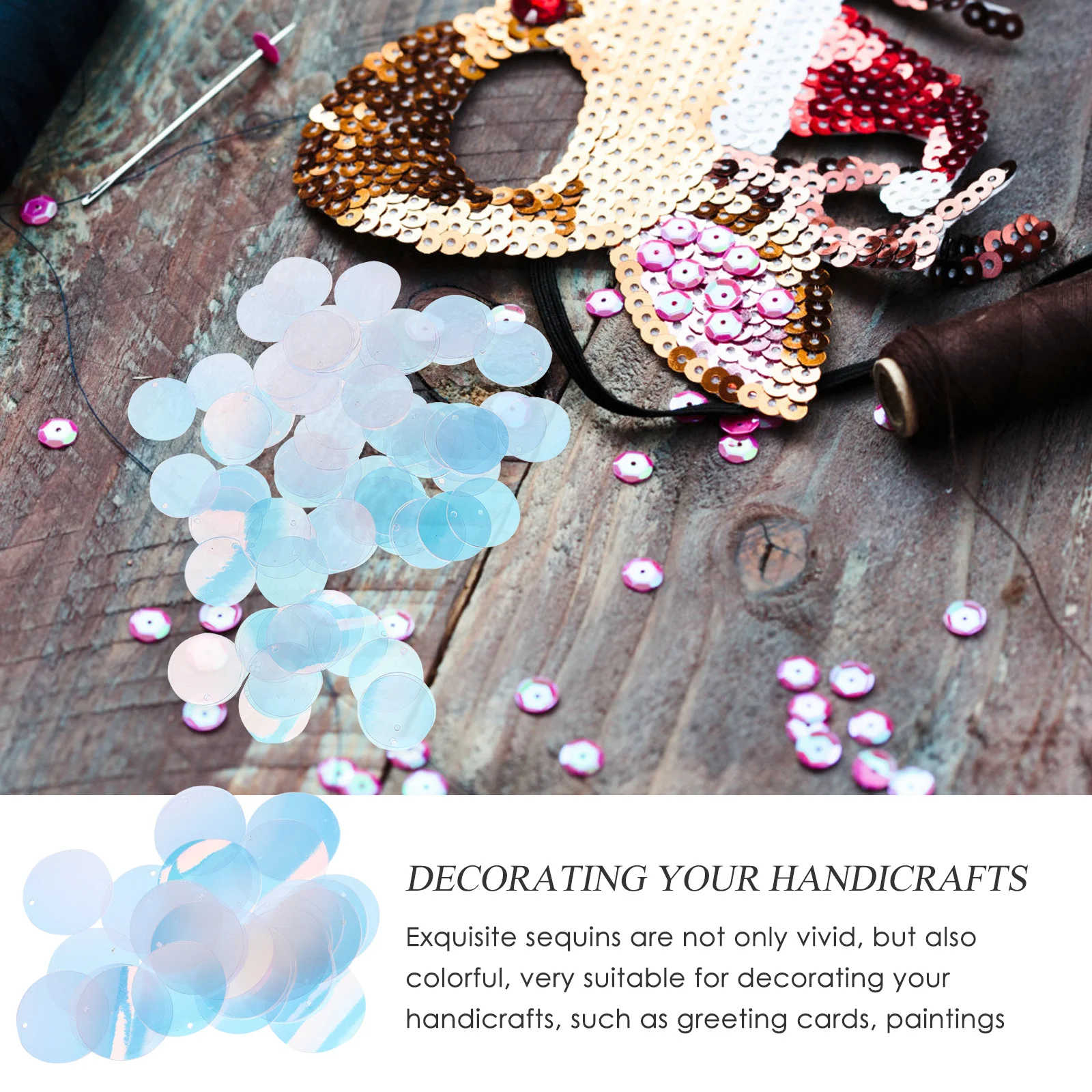 

Durable Reusable Sequins for Crafts 10 Bags Round Colorful DIY Sewing Decoration Shoes Bag Clothing Sequins for Crafts