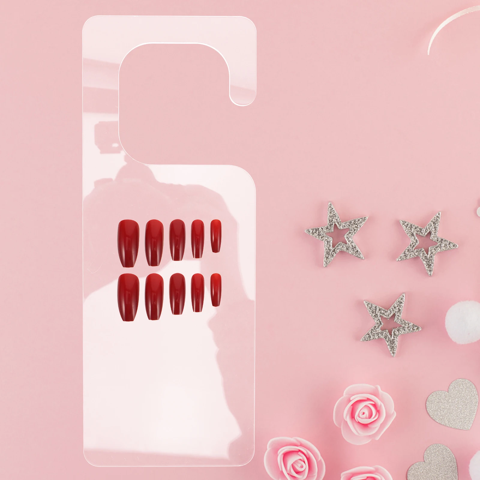

Acrylic Nail Tips Display Board Nail Art Sample Stand Holder Hooks for Manicure Tool Fingernail Showing Plate Manicure Tool