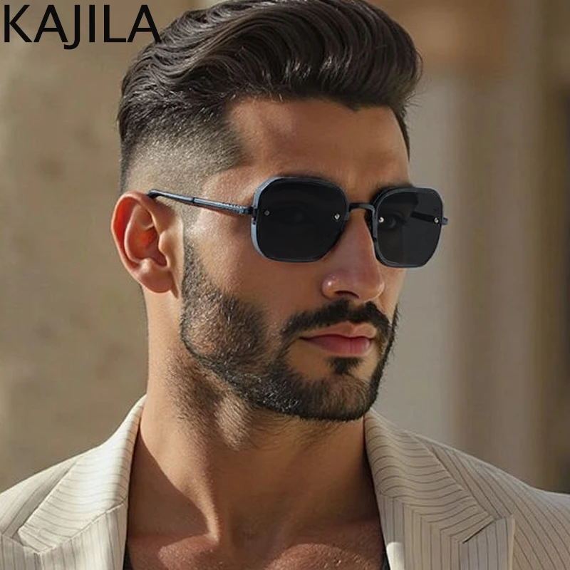 

Vintage Small Frame Square Punk Sunglasses Men 2025 Luxury Brand Metal Steampunk Sun Glasses For Male Driving Shades UV400