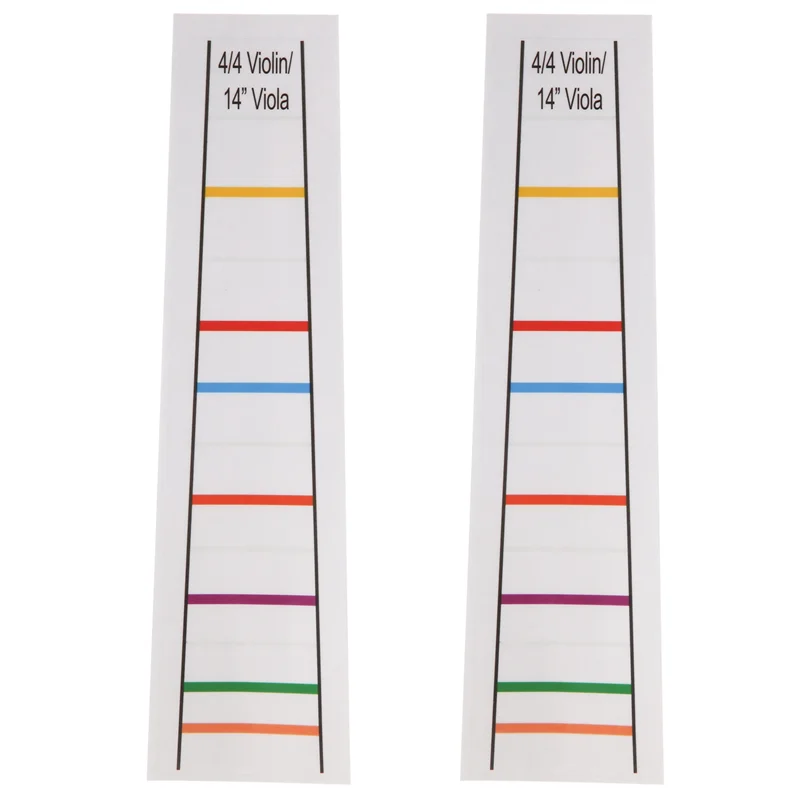 Autocollant pour touche de violon 4/4, marqueur de touche, bande graphique d'apprentissage des notes, 2 pièces