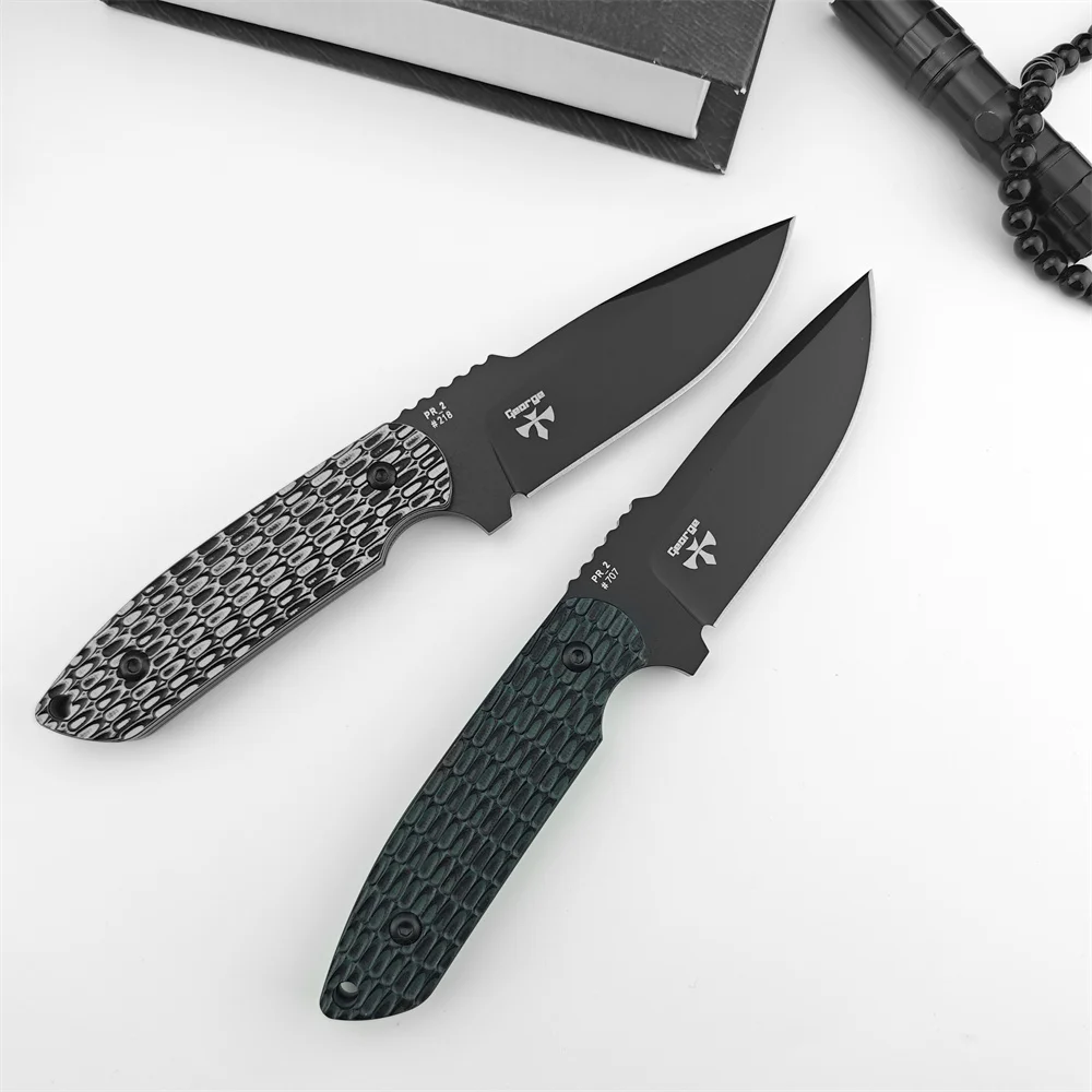 Portable PRO Rockeye Tactical Fixed Knife D2 Blade G10 Handles Utility Military Rescue Knives Sharp EDC Multifunction Tool