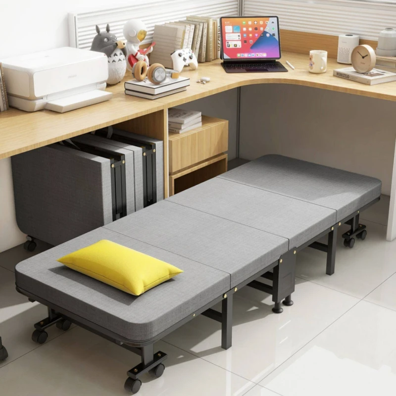 Cama plegable individual para oficina, descanso, hogar, portátil, reclinable, sencilla, cómoda, cama abatible, mueble de dormitorio