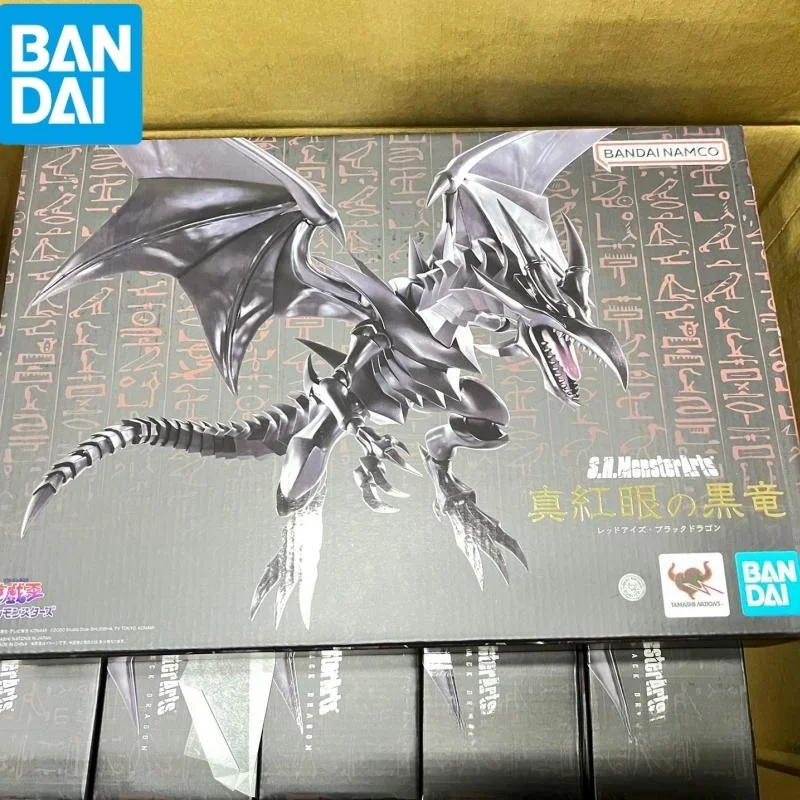 In Stock Bandai Original Box S.H.Monsterarts Shm Red Eyes Black Dragon Action Anime Figure Model Kit Assembly Toy Gift