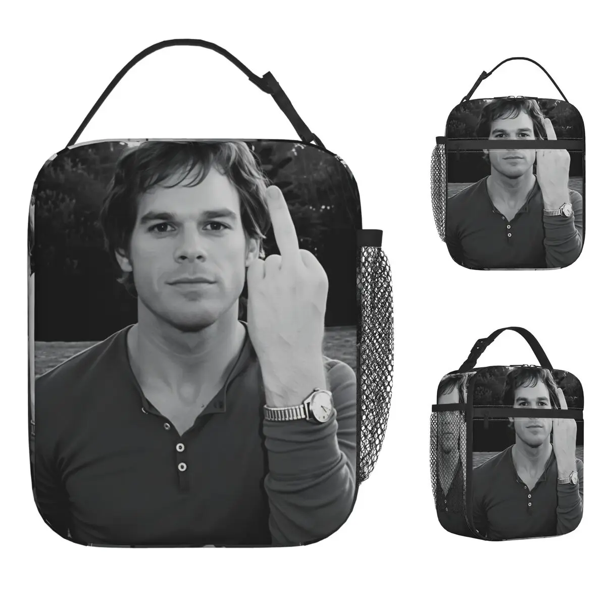 

D-Dexter Morgan Lunch Bag Picnic Lunch Box For Women Funny Print Thermal Tote Handbags Waterproof Convenient Cooler Bag
