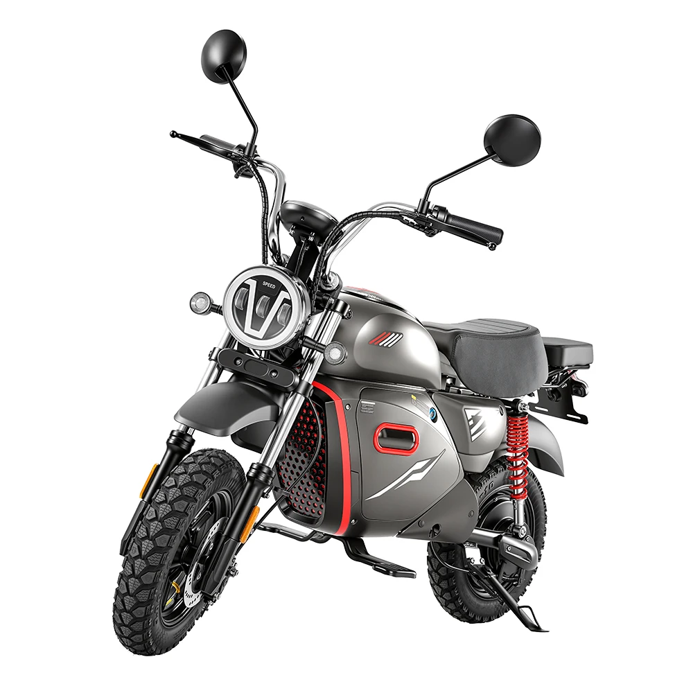IScooter Offroad-Elektromotorrad, 2000W Motor, 48V 20Ah Akku, 80-90KM Reichweite, 55km/h Höchstgeschwindigkeit, NFC-Entsperrung, 6-Zoll-LCD-Armaturenbrett, Doppelte Stoßdämpfer, 150KG Maximale