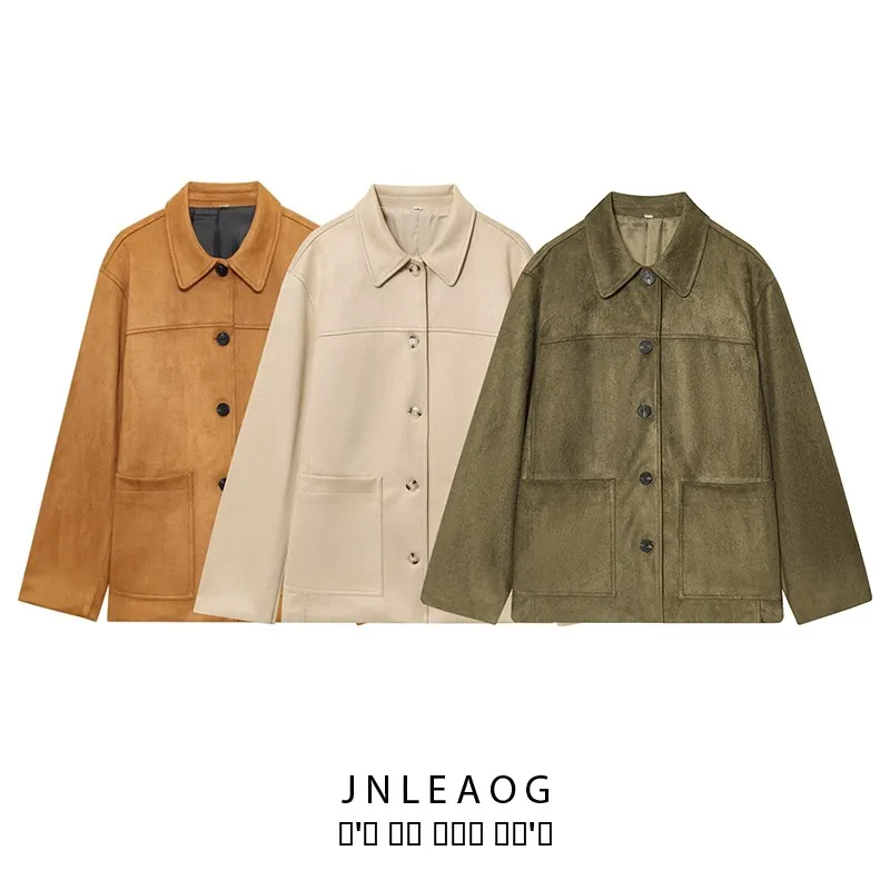 

Faionable универсальное женское байкерское тюре, осеннее новое поступление, кожаное пальто с защитой от меха, длинное свеское пальто с отложным воротником и пуговицами