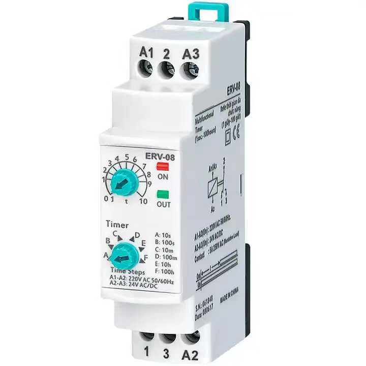 

For Industrial Automation Adjustable Time Relay Adjustable Time Delay Relay Circuit Breaker 5A 250V AC Contacts