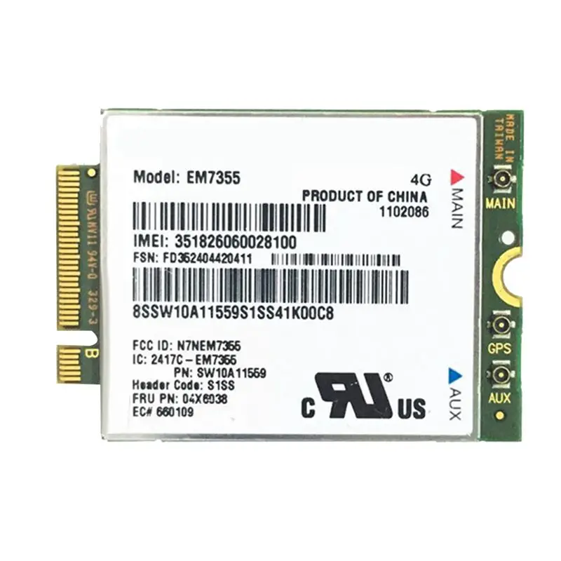 EM7355 WWAN Card+Antenna FRU 04X6038 NGFF 4G Wifi Card For Thinkpad X1 Carbon L440 L540 T440 T540P X240 Durable-Y18A