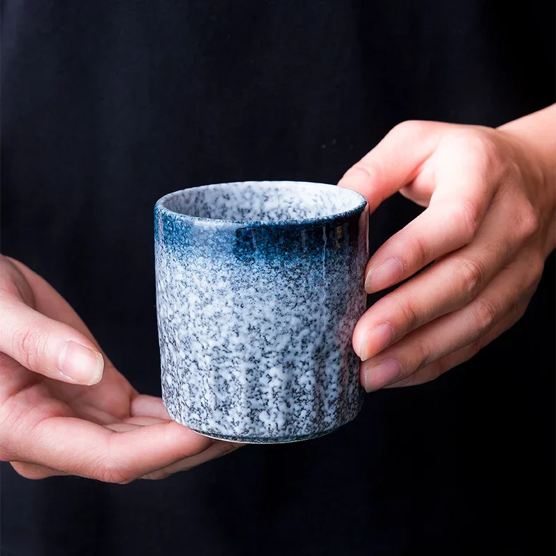 CHANSHOVA-Chinese Retro Style Porcelain Tea Cup, High Temperature Firing Ceramic Teacup, Color Glaze, Coffee Cups, H045, 100ml