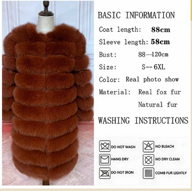 NEW 4in1 Real Fox Fur Long Coat Winter Coat for Women Jackets Vest Winter Outerwear Women Fox Fur Coat High Quality Fur Clothes