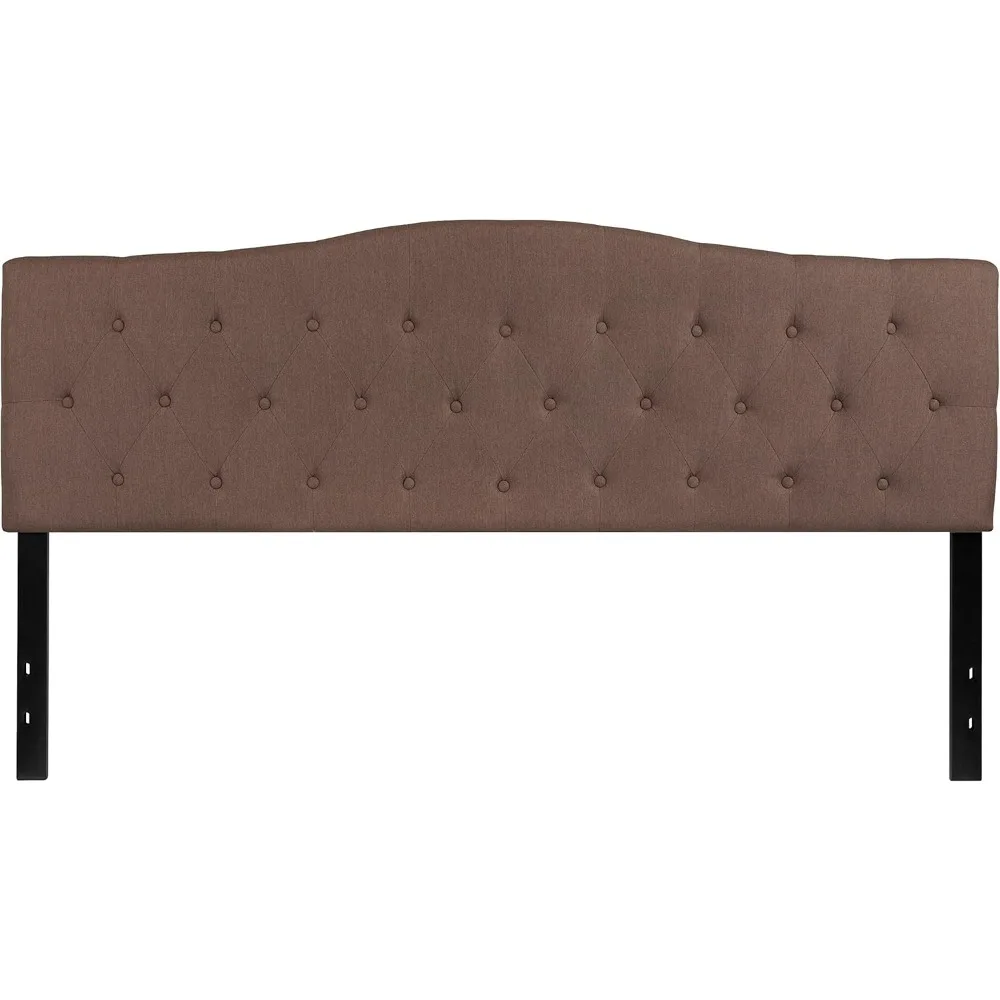 Plucked soft bag camel color extra large headboard