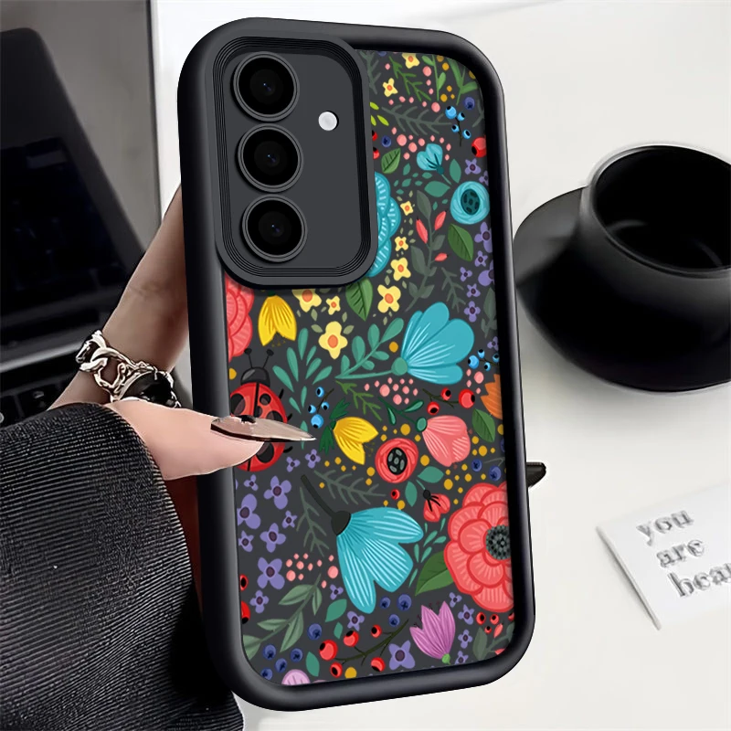 

Garden Flower Case For Samsung Galaxy A56 A55 A54 5G A36 A35 A34 A26 A16 A15 S20 S21 FE S22 S23 Plus S24 S25 Ultra Capa Coque