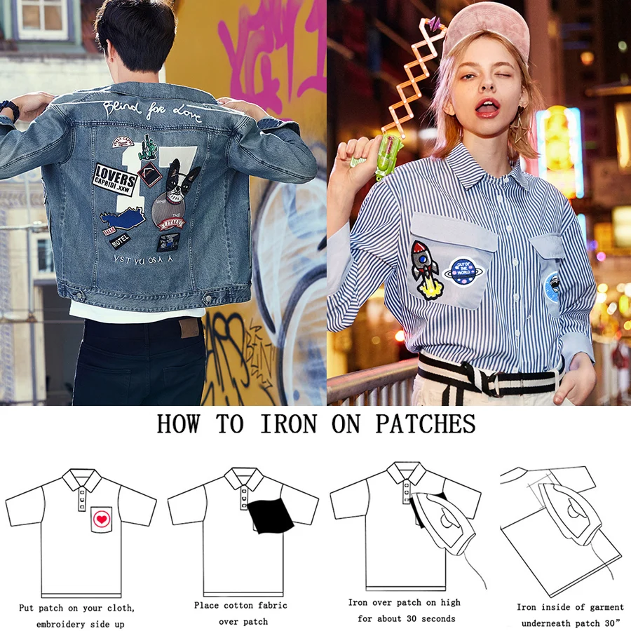 Random Boy Patches for Clothing Mixed Cartoon Car Aircraft Animal Applique Patch Iron on Embroidered DIY Clothes Sew Accessories