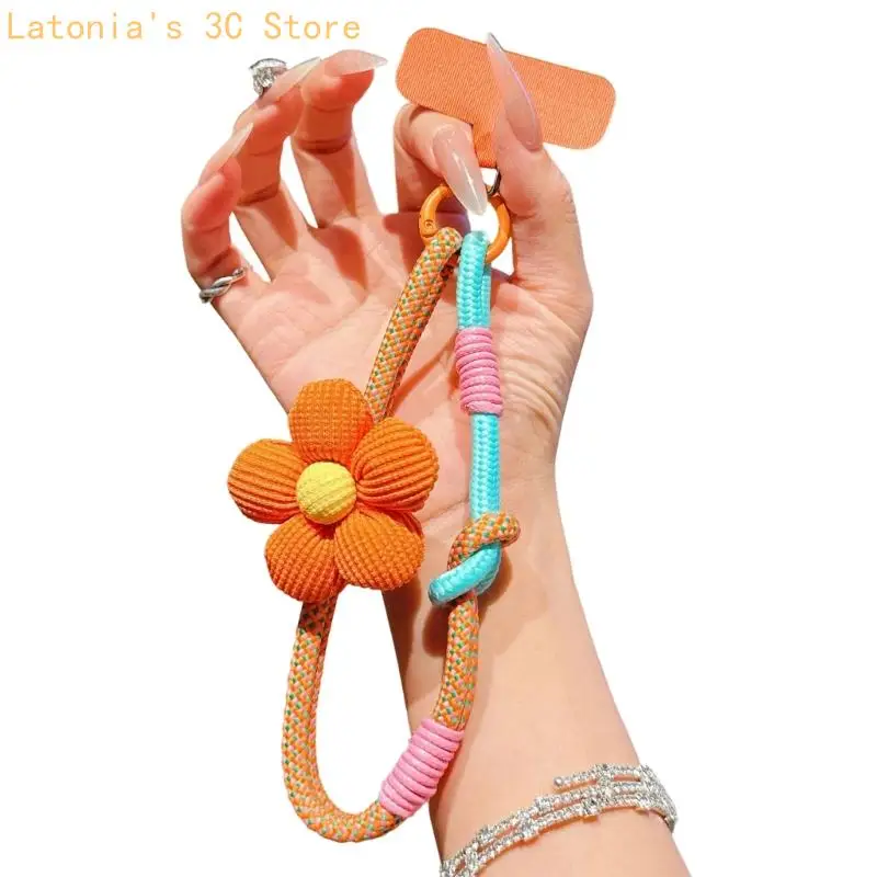 Modisches Blumenmuster, universelles Handy-Handgelenk-Lanyard für Anti-Verlust-Sicherheit – Detail 4