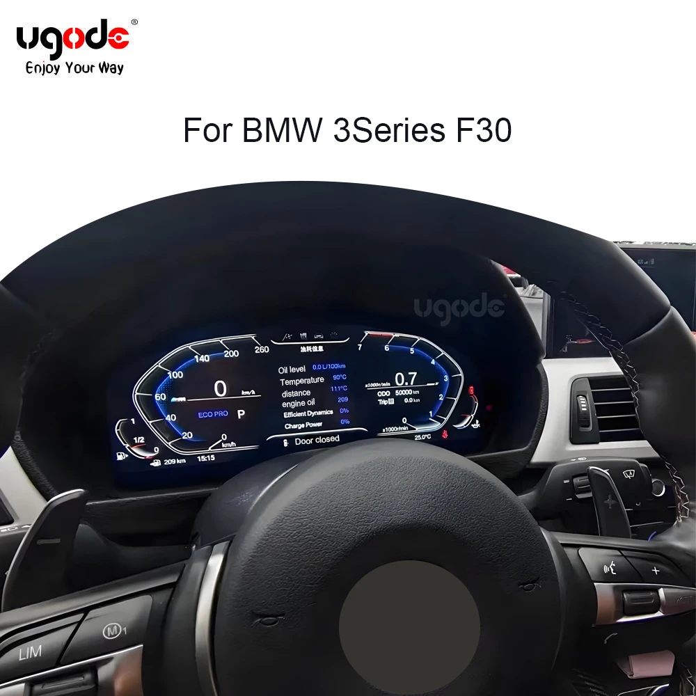 Ugode 12.3 inch Digital LCD Dashboard Cluster For BMW 3 Series 4 Series F30 F31 F32 F33 F34 F36 F80 F82 F83 F84 Virtual Cockpit