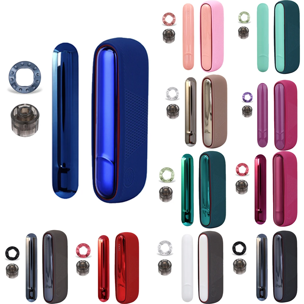 11 Colors Cap Ring + Case + Door Cover for IQOS ILUMA Skin Silicon Case for IQOS ILUMA Decoration Accessories Replaceable Cover