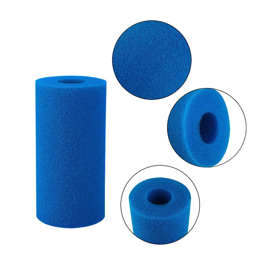 20x10cm Blue Replaceable Sponge Column for Pool Filter Systems Used in Above Ground and In Ground Swimming Pools