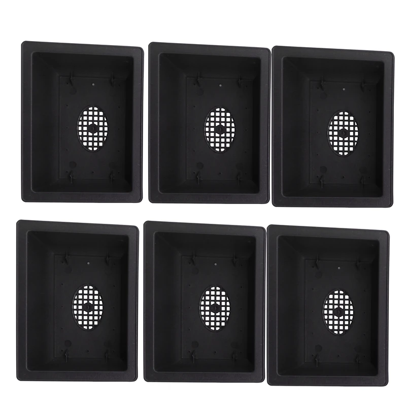 أوعية بونساي مكونة من 6 قطع - صينية رطبة عميقة كلاسيكية مع شبكة مدمجة للنباتات والزهور والأعشاب والأواني البلاستيكية المربعة-AA80