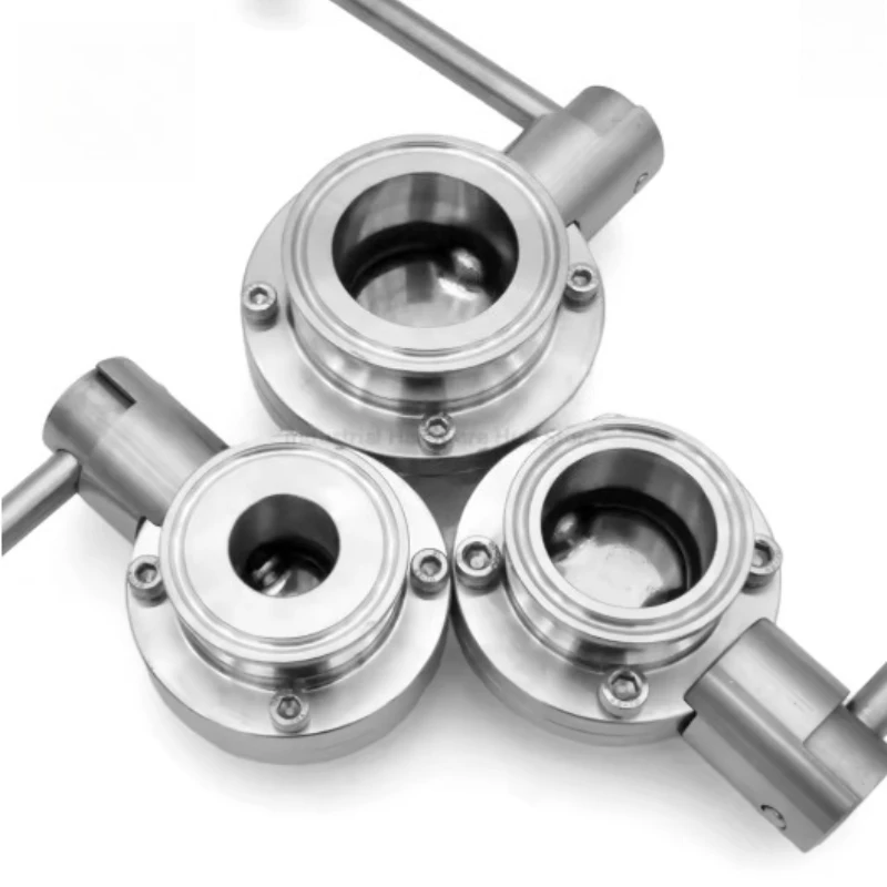 19/25/32/38mm Sanitary Tri Clamp Butterfly Valve 304 Stainless Steel Dairy Brewing Homebrew Beer System 3/4“ 1” 1-1/2\