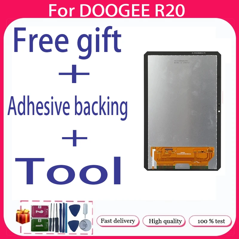 For DOOGEE  R10 R20+ LCD Display + Touch Screen+ Free adhesive backing+Tool