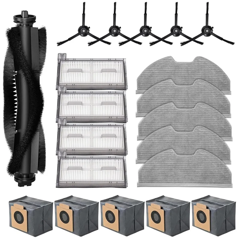 

A02F-For Eufy X8 Pro/X8 Pro SES Robot Vacuum Cleaner Main Side Brush Hepa Filter Mop Cloth Dust Bags Accessories
