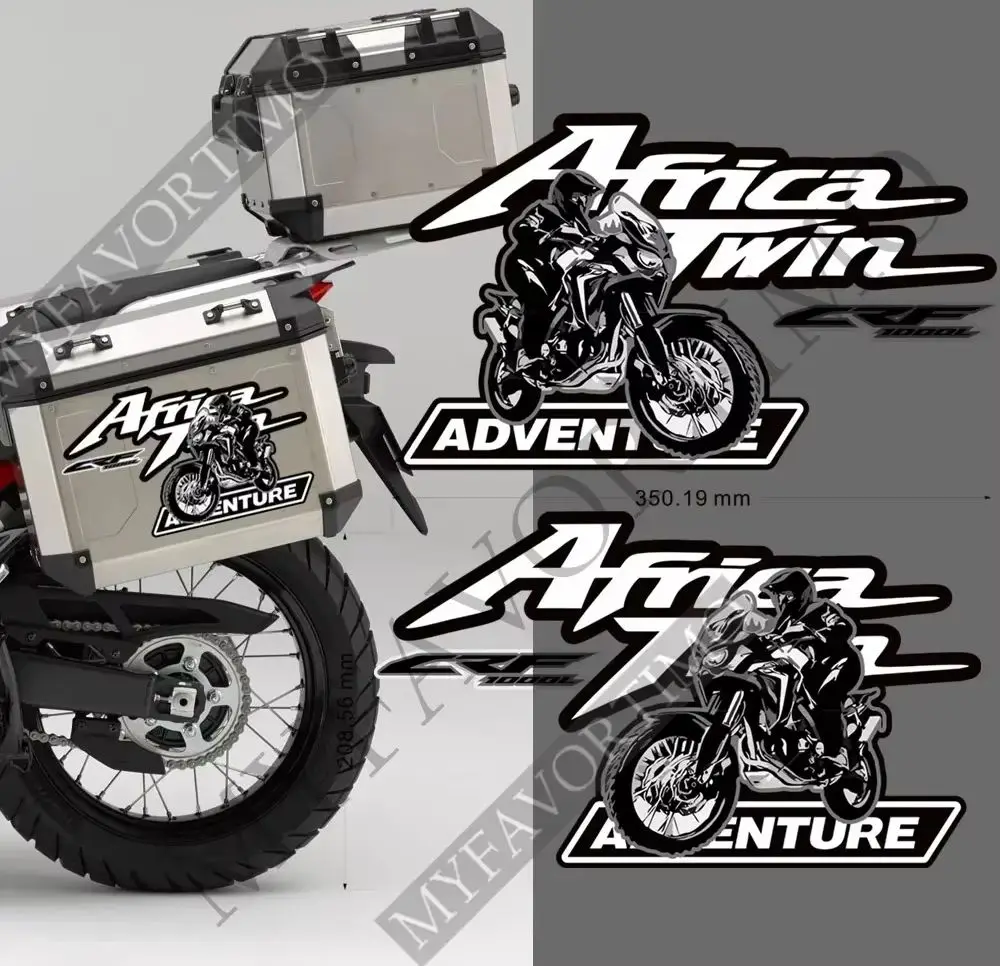 

For Honda Africa Twin CRF1000L CRF 1000 AfricaTwin Trunk Cases Panniers Luggage Aluminium Box Adventure Tank Pad Stickers decal
