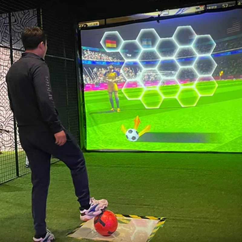 Professional 4D virtual reality soccer/soccer emulator with enhanced sensory features and real-time feedback