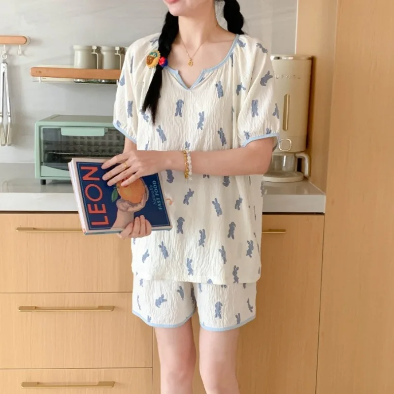 

Two-piece Women's Pajamas Sets Summer Pajamas Woman Offer Ladies Pyjamas Femmes Home Clothes for Women Pyjama Set Woman Nightie