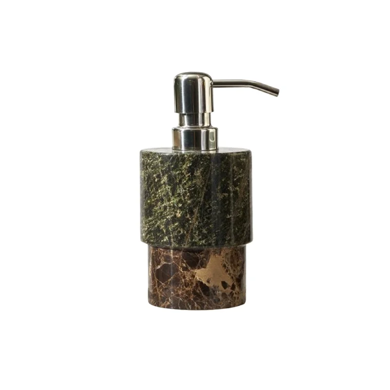 Creative Leopard Print Stone Lotion Bottle Mouthwash Cup Marble Tray Hotel Bathroom Accessories Soap Dispenser Cup Decoration