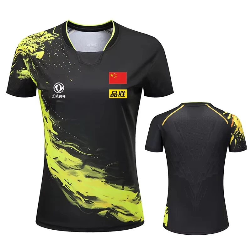 China Dragon Table Tennis Printed T-Shirt For Men Women Clothing Fashion Badminton Sports T-shirt Ping Pong Jersey Fitness Shirt