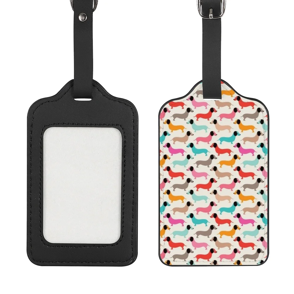 Creative Printed Travel Luggage Bag Tag Suitcase Identification Tag Ladies Men Portable Suitcase Tag