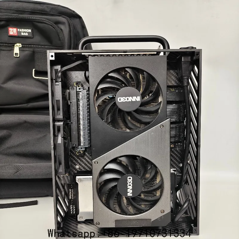 Generic SFX 5.0L ITX Case – A4 PC Chassis with PCIe Riser, Dual-Fan GPU Support for High-Performance Build