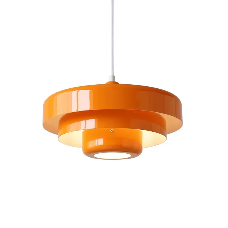 Plafonnier LED Suspendu Style Médiéval Rétro Orange, Luminaire Décoratif de Plafond, Idéal pour une Salle à Manger, un Restaurant ou une Maison, 73 Bars