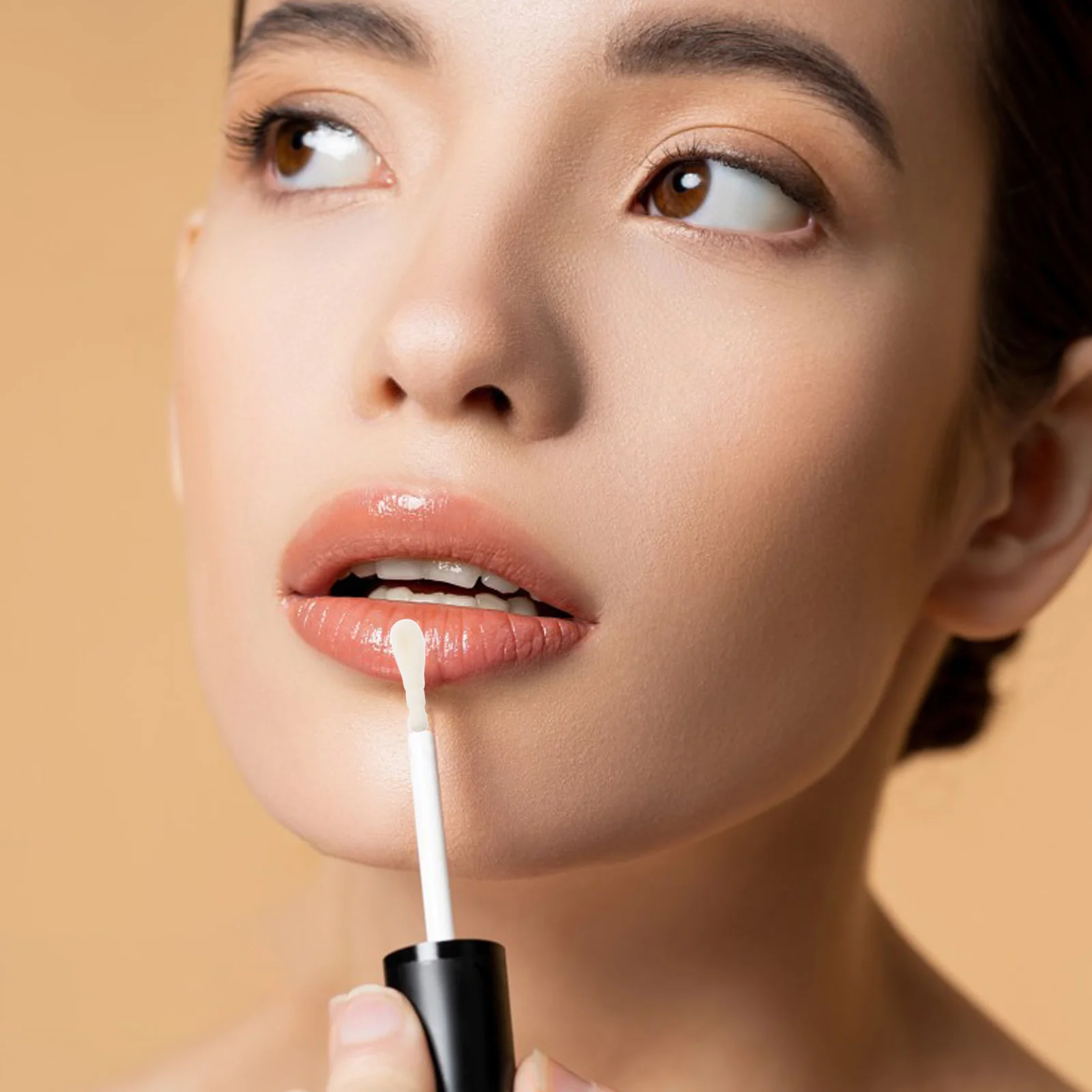 

50Pcs Lip Brush Replacement Heads Soft Flock Large Cotton Design Makeup Tool Essential Applicator Gloss Wand