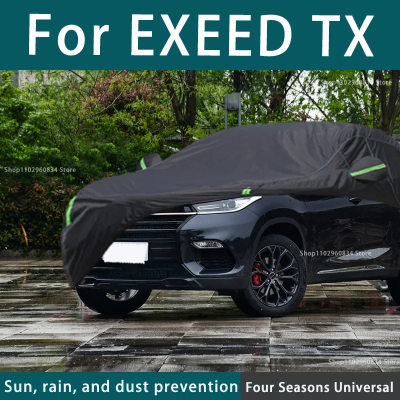 

For Exeed TX 210T Full Car Covers Outdoor Uv Sun Protection Dust Rain Snow Protective Car Cover Auto Black Cover