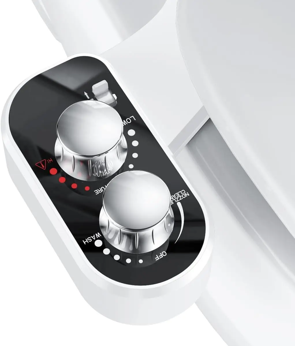 

Hot and Cold Bidet Attachment for Toilet, Ultra-Slim Bidet Attachment Warm Water, Non-Electric Adjustable Pressure Self Cleaning