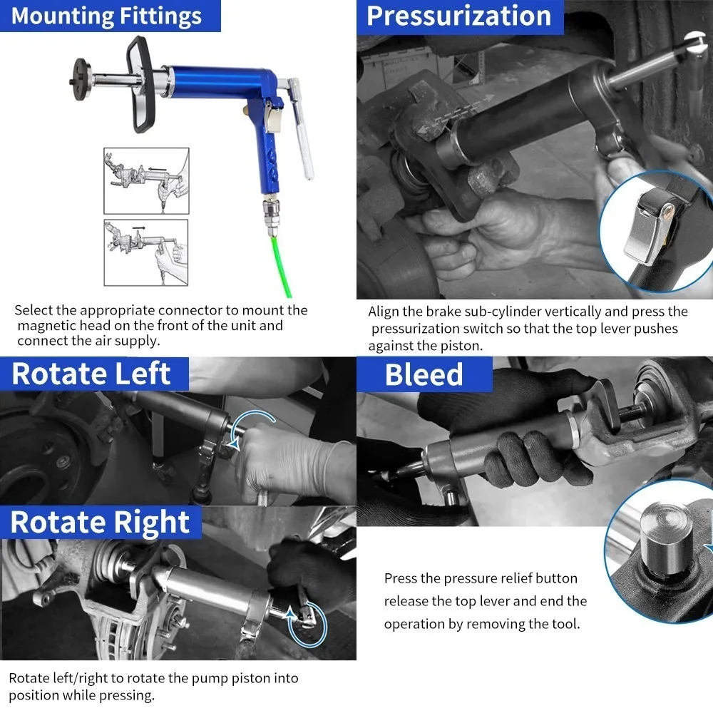 23-Piece brake pump return tool automotive brake pads
