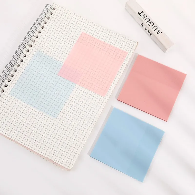 4pcs Transparent Posted it Sticky Note Pads Notepads Posits Papeleria Journal School Stationery office Supplies 50 Sheets/copy