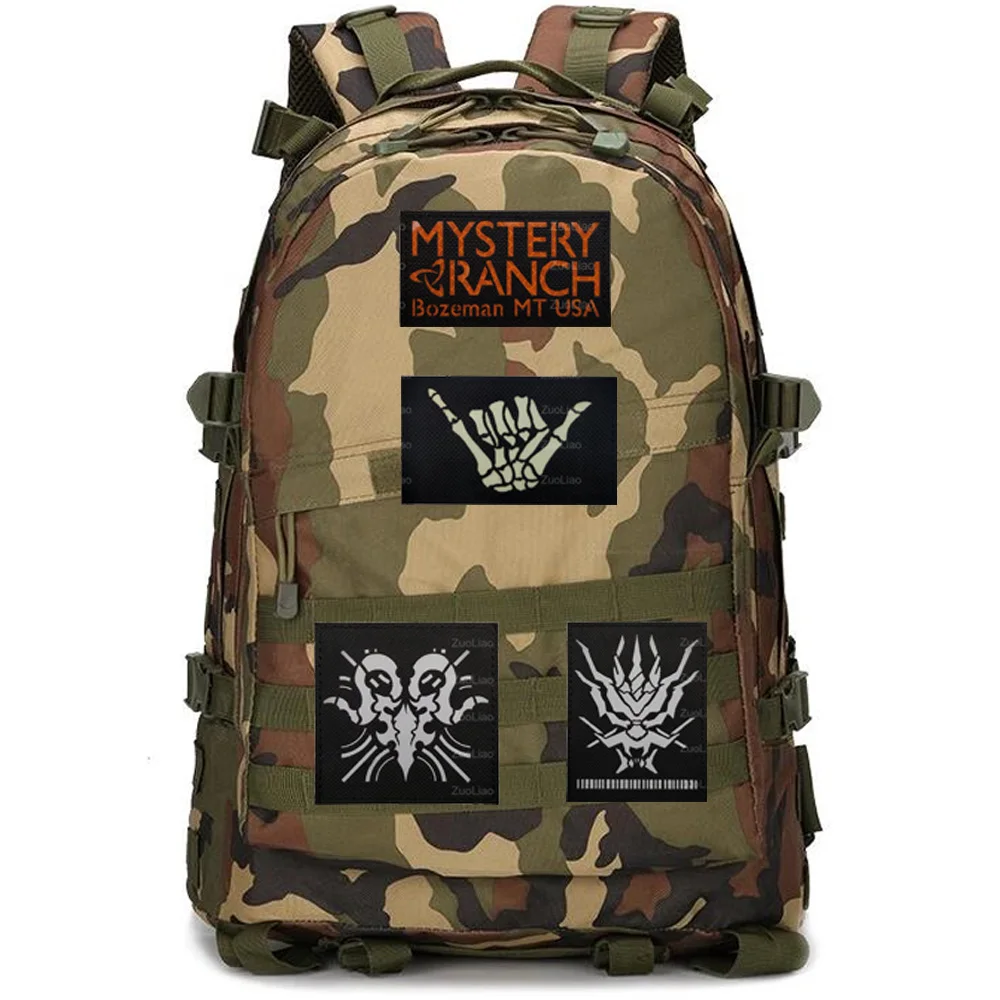 ZTY-IR riflettente distintivo arca di futuro bracciale con dito teschio luminoso mistero Ranch Bag Sticker zaino Hook Loop patch