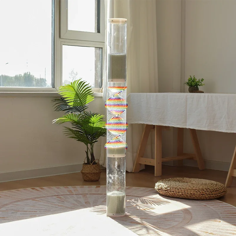 Dna Style Perfect Pitch Rain Stick Sound Therapy Rainbow Color Sound Healing Instruments Quartz Products Spiritual Gifts