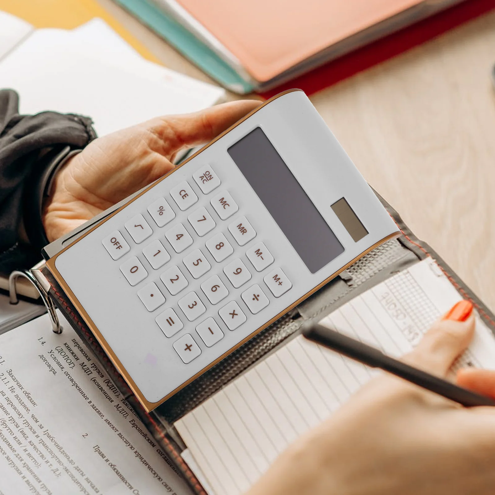 

BUTIFULSIC Solar Calculator Portable Desktop for Students Household Professional Use Plastic Desk Tool