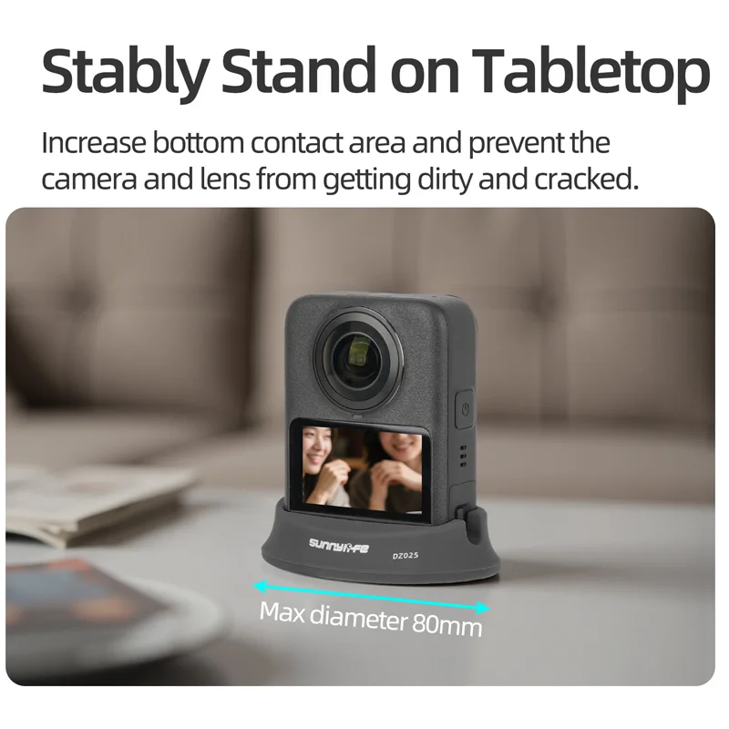 قاعدة من السيليكون الناعم لسطح المكتب DJI OSMO 360 حامل ثابت مضاد للانزلاق حامل قاعدة السيارة الواقية لملحقات OSMO 360