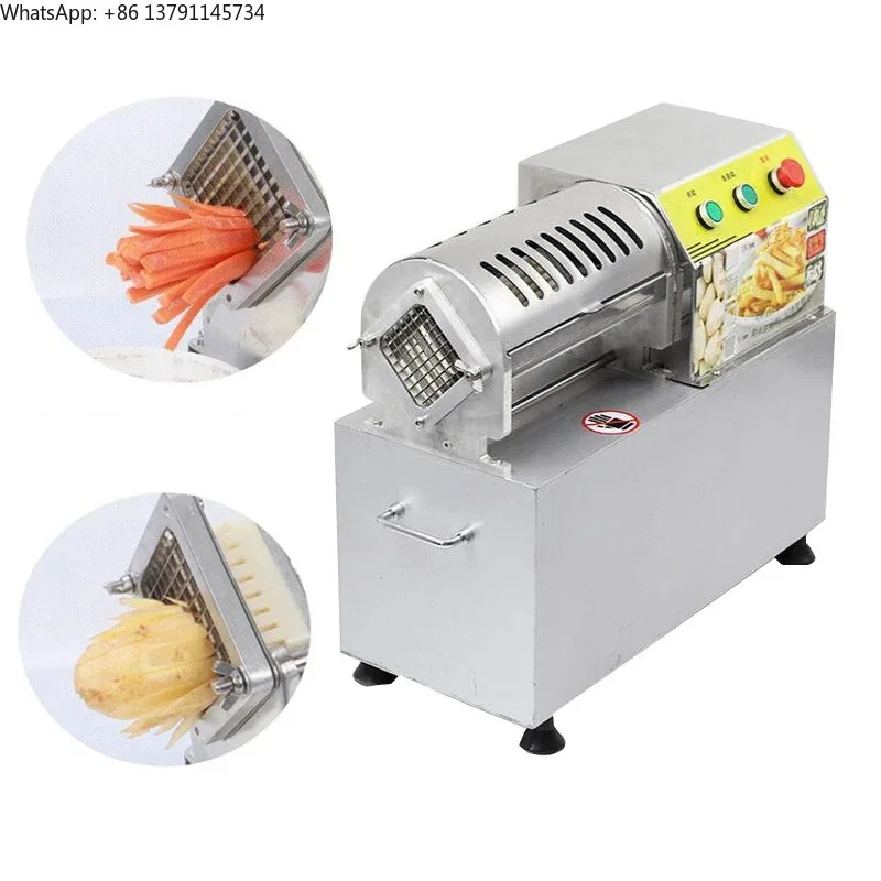 900w French fries machine  electric commercial automatic cutting potato cucumber sweet potato pumpkin taro  cutting bar machine