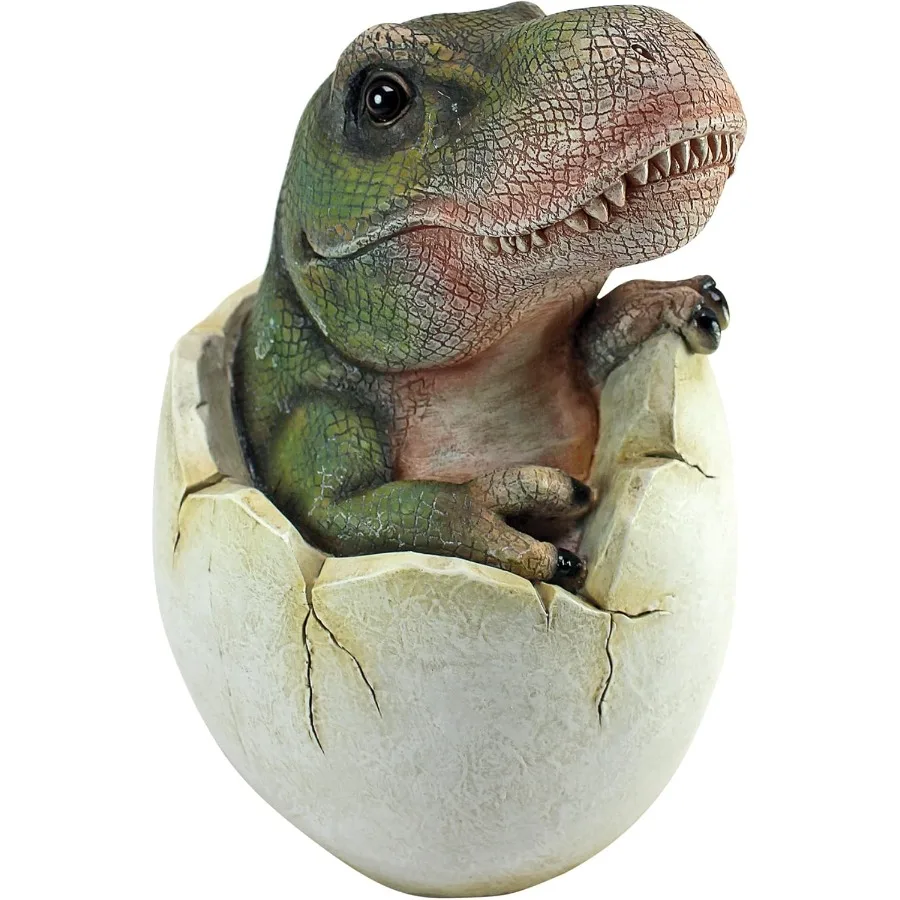 

Design Toscano QM2728000 Baby Tyrannosaurus Rex Dino Egg StatueFull Color
