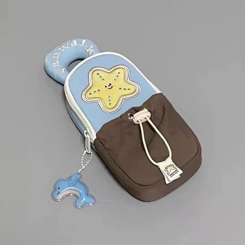 Simple Large Capacity Stationery Bag Ballet Style Bowknot Ribbon Pencil Case Cartoon Canvas Pencil Pouch Student