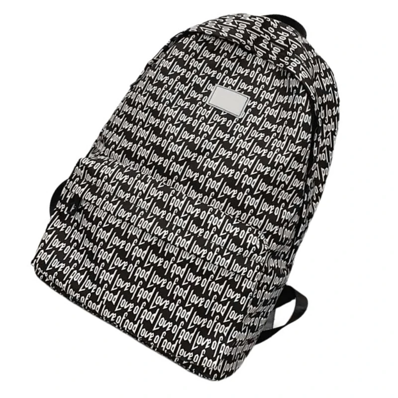 Mochila con estampado para hombres y mujeres, bolso escolar nailon capacidad