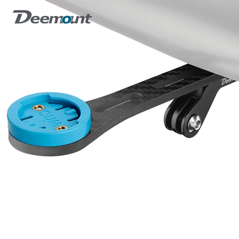 

Deemount Bicycle Carbon Fiber Computer Bracket Bike Speedometer Headlight Mount Stand W/ Aluminum Alloy Sports Camera Adaptor