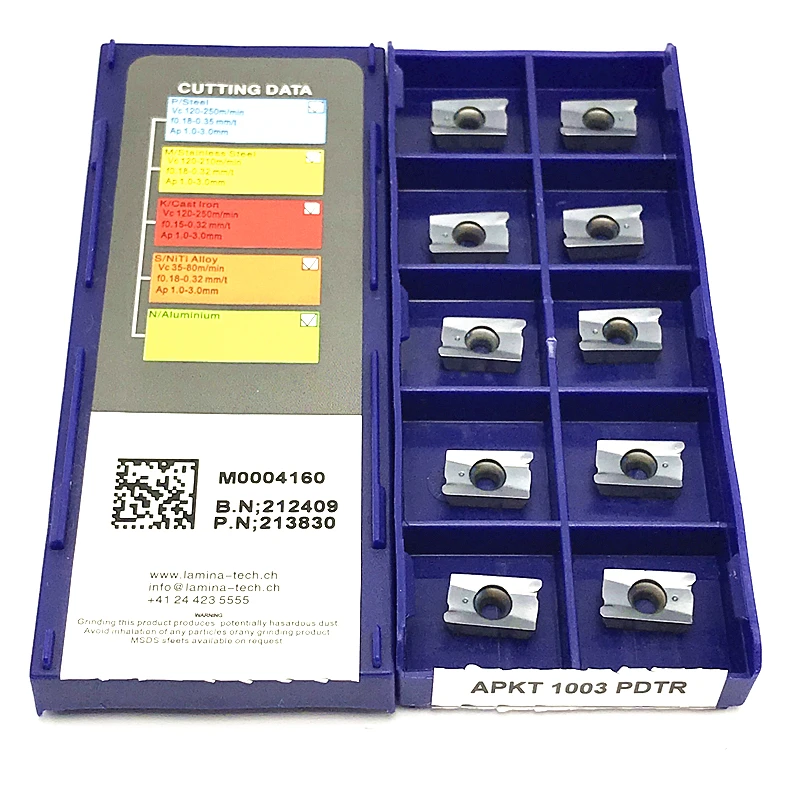 APKT1003 APKT1135 APKT1604 LT30 كربيد إدراج أداة الطحن باستخدام الحاسب الآلي قطع مخرطة إدراج معالجة الصلب
