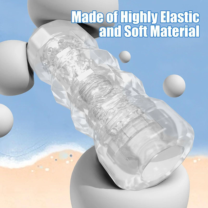 New 1Pc Silicone Masturbator Cup Soft Penis Trainer Adult Endurance Vacuum Pocket Vibrator for Male Sexual Health And Pleasure view 4
