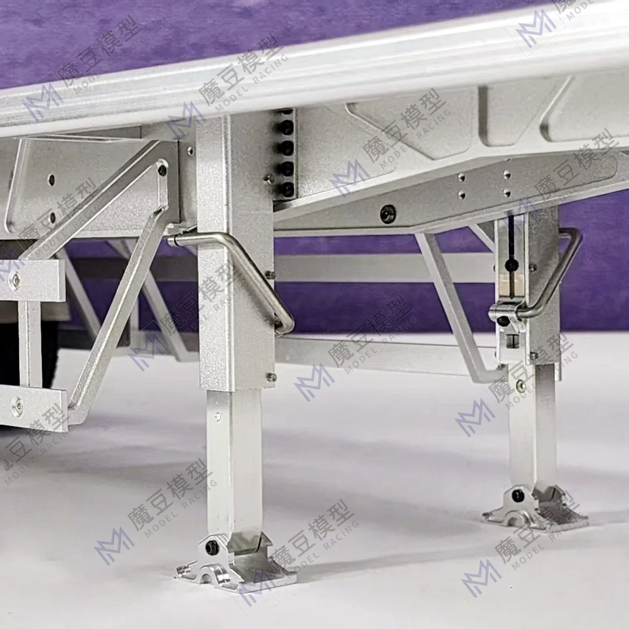 

Metal Flatbed Trailer Container Chassis Outriggers Trailer Frame for 1/14 Tamiya RC SCANIA Man Lesu Actros Tractor Toy Parts